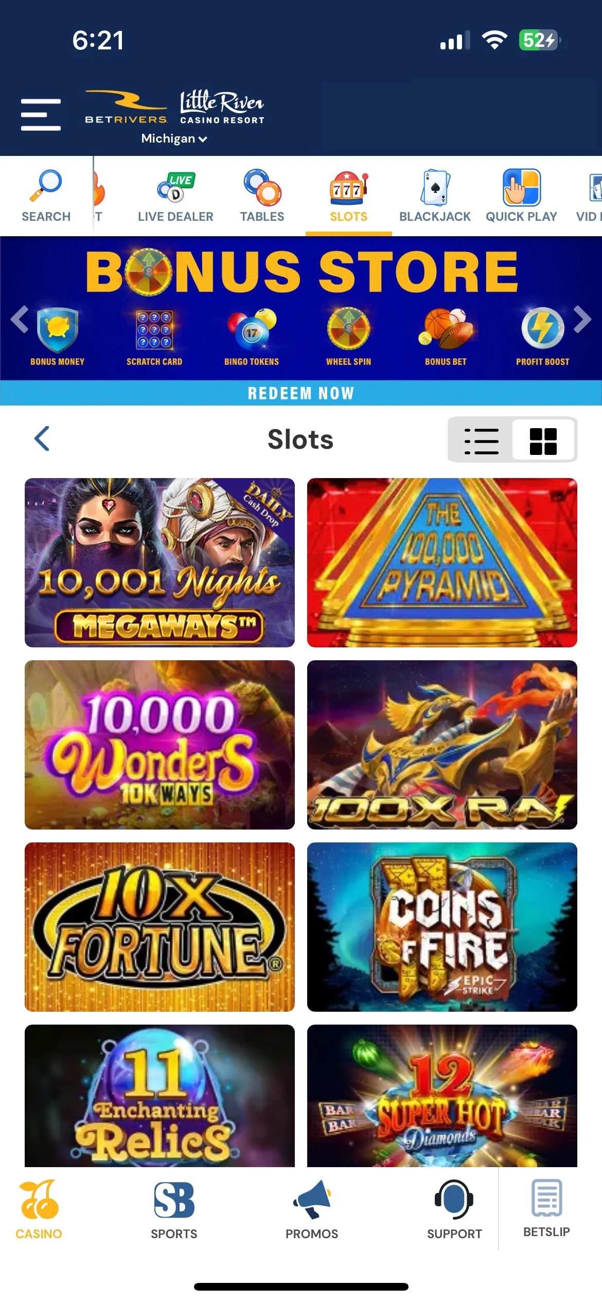 BetRivers Casino online slots