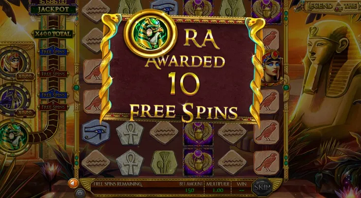 Legend Of The Nile Free Spins